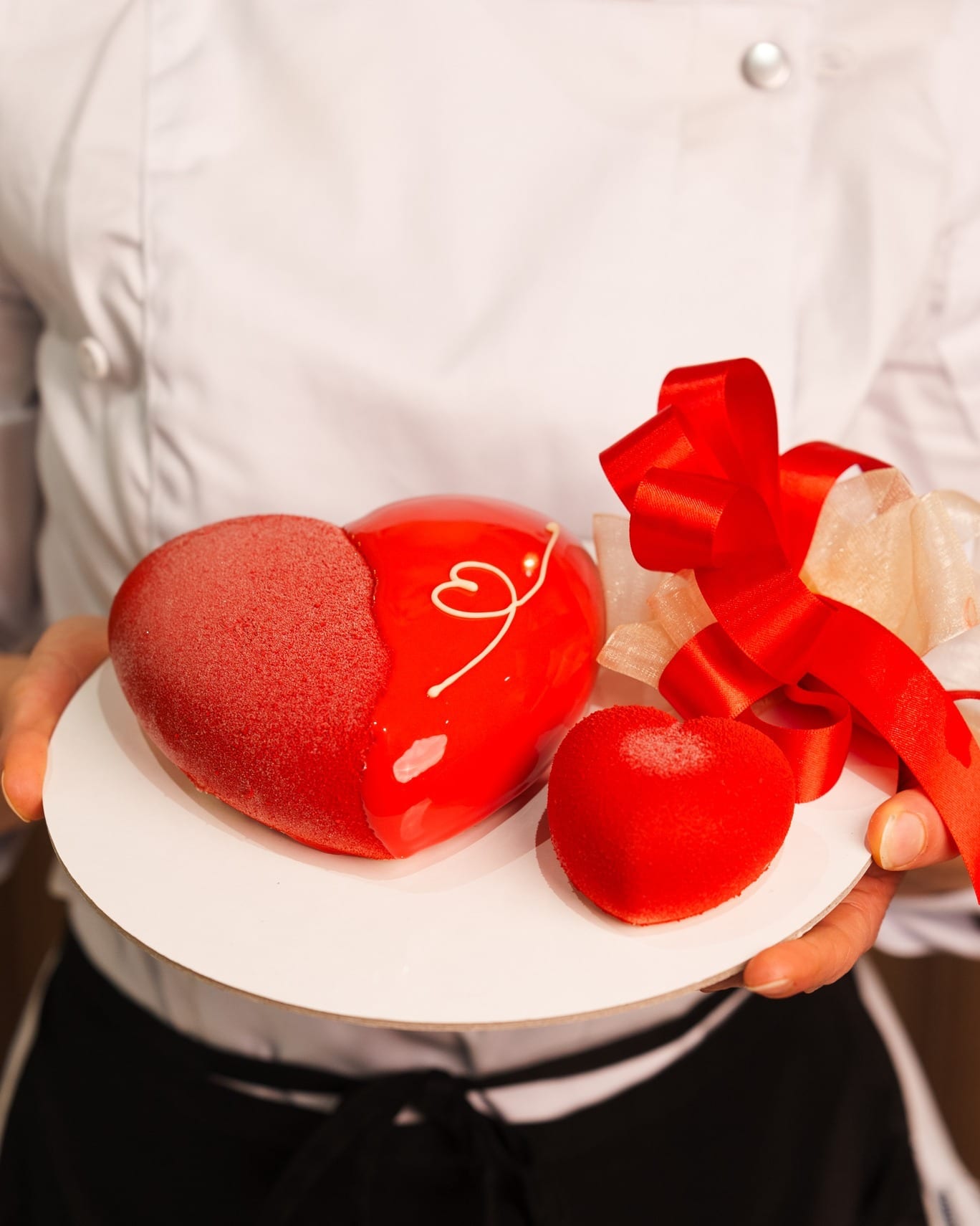 Torta a cuore rossa